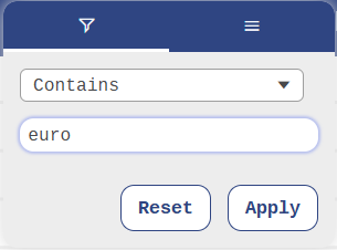 CTM text filter value
